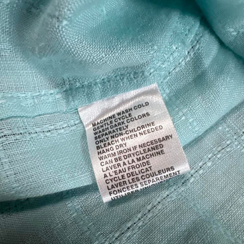 Tommy Bahama Costa Sera Long Sleeve Linen Shirt Plume Aqual Teal Men's XL NWT! - Picture 7 of 8